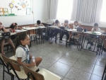 Os alunos do segundo ano das tias Tati e Flávia